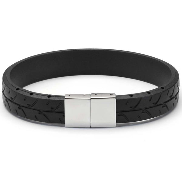 Bonetto Cinturini BON 3 Black Rubber Bracelet | Holben's