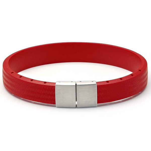 Bonetto Cinturini BON 4 Red Rubber Bracelet-Holben's
