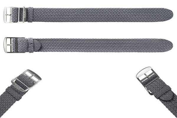 EULIT Perlon Atlantic Grey Watch Strap - Holben's