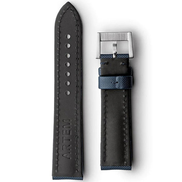 Artem Classic Sailcloth Blue Watch Strap | Holben's
