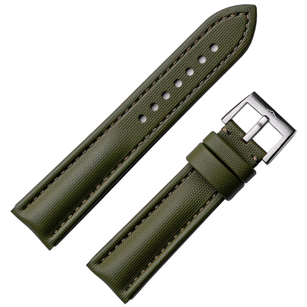 Artem Classic Sailcloth Green Watch Strap | Holben's