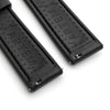 Artem HydroFlex Black Sailcloth FKM Rubber Watch Strap | Holben's