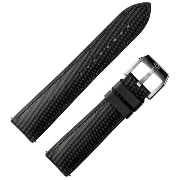 Artem HydroFlex Sailcloth FKM Rubber Black Watch Strap | Holben's