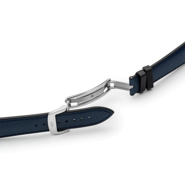 Artem HydroFlex Blue Sailcloth FKM Rubber Watch Strap | Holben's