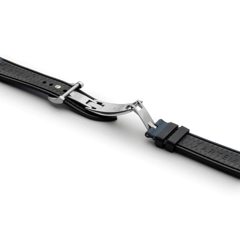 Artem HydroFlex Blue Sailcloth FKM Rubber Watch Strap | Holben's