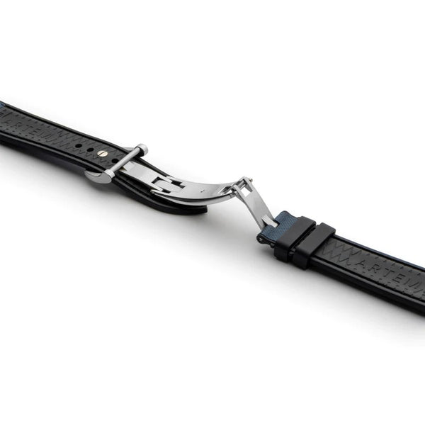 Artem HydroFlex Blue Sailcloth FKM Rubber Watch Strap | Holben's