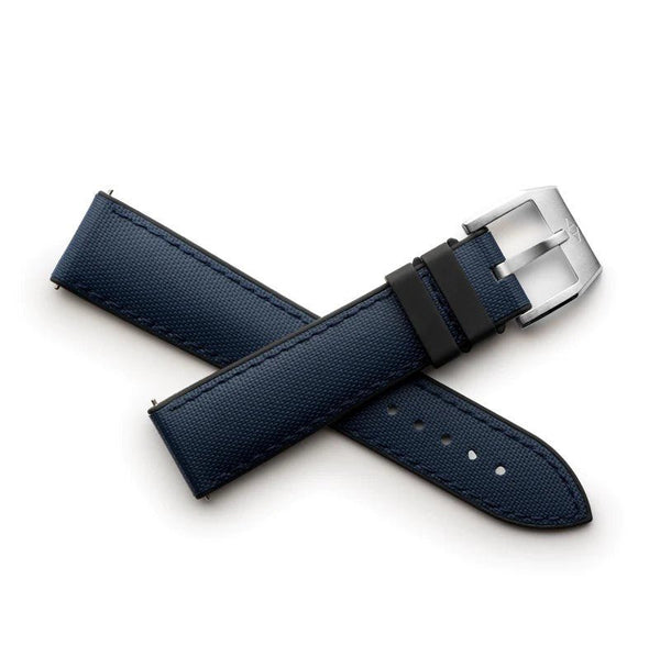 Artem HydroFlex Blue Sailcloth FKM Rubber Watch Strap | Holben's