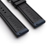 Artem HydroFlex Sailcloth FKM Rubber Blue White Stitch Watch Strap | Holben's