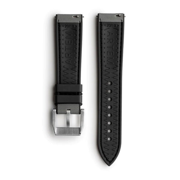 Artem HydroFlex Sailcloth FKM Rubber Grey Watch Strap | Holben's