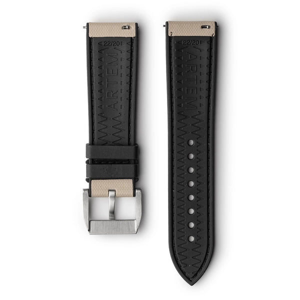 Artem HydroFlex Sailcloth FKM Rubber Sand Watch Strap | Holben's
