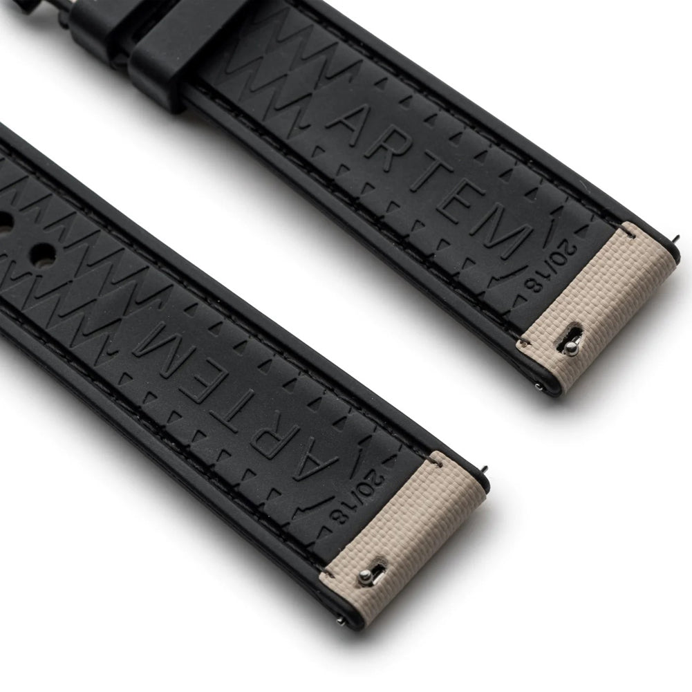 Artem HydroFlex Sailcloth FKM Rubber Sand Watch Strap | Holben's