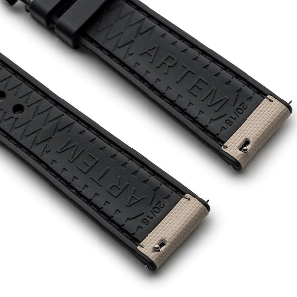 Artem HydroFlex Sailcloth FKM Rubber Sand Watch Strap | Holben's