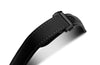 Artem Loop-Less Sailcloth Black Grey Stitch Watch Strap | Holben's