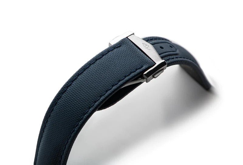 Artem Loop-Less Sailcloth Blue Watch Strap | Holben's