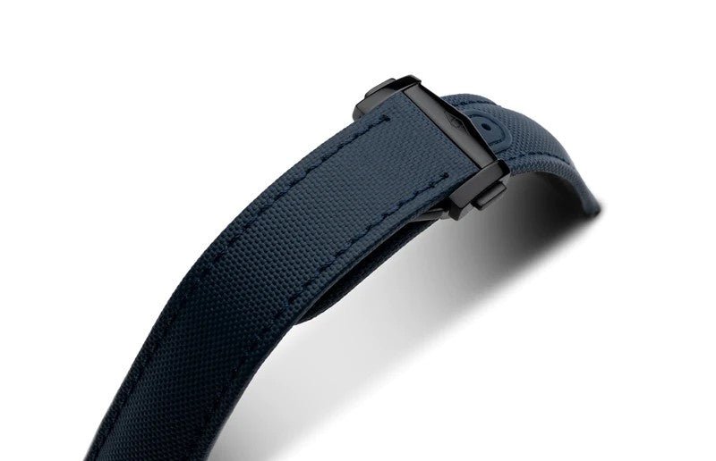 Artem Loop-Less Sailcloth Blue Watch Strap | Holben's