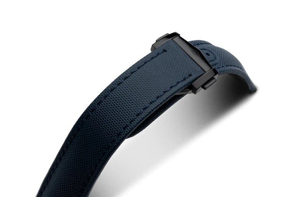 Artem Loop-Less Sailcloth Blue Watch Strap | Holben's