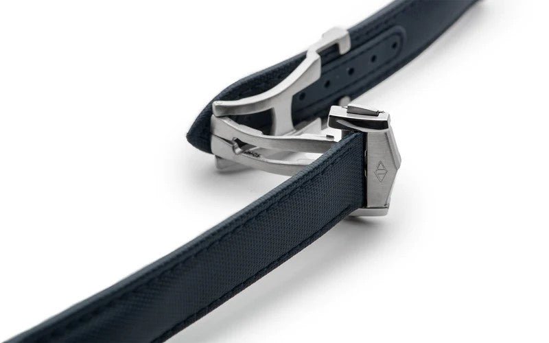 Artem Loop-Less Sailcloth Blue Watch Strap | Holben's