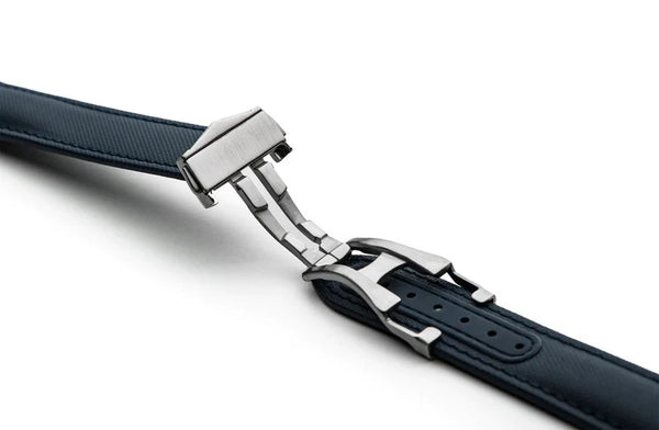 Artem Loop-Less Sailcloth Blue Watch Strap | Holben's