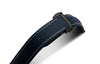 Artem Loop-Less Sailcloth Blue White Watch Strap | Holben's