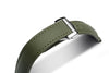 Artem Loop-Less Sailcloth Green Watch Strap | Holben's