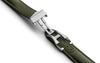 Artem Loop-Less Sailcloth Green Khaki Watch Strap | Holben's