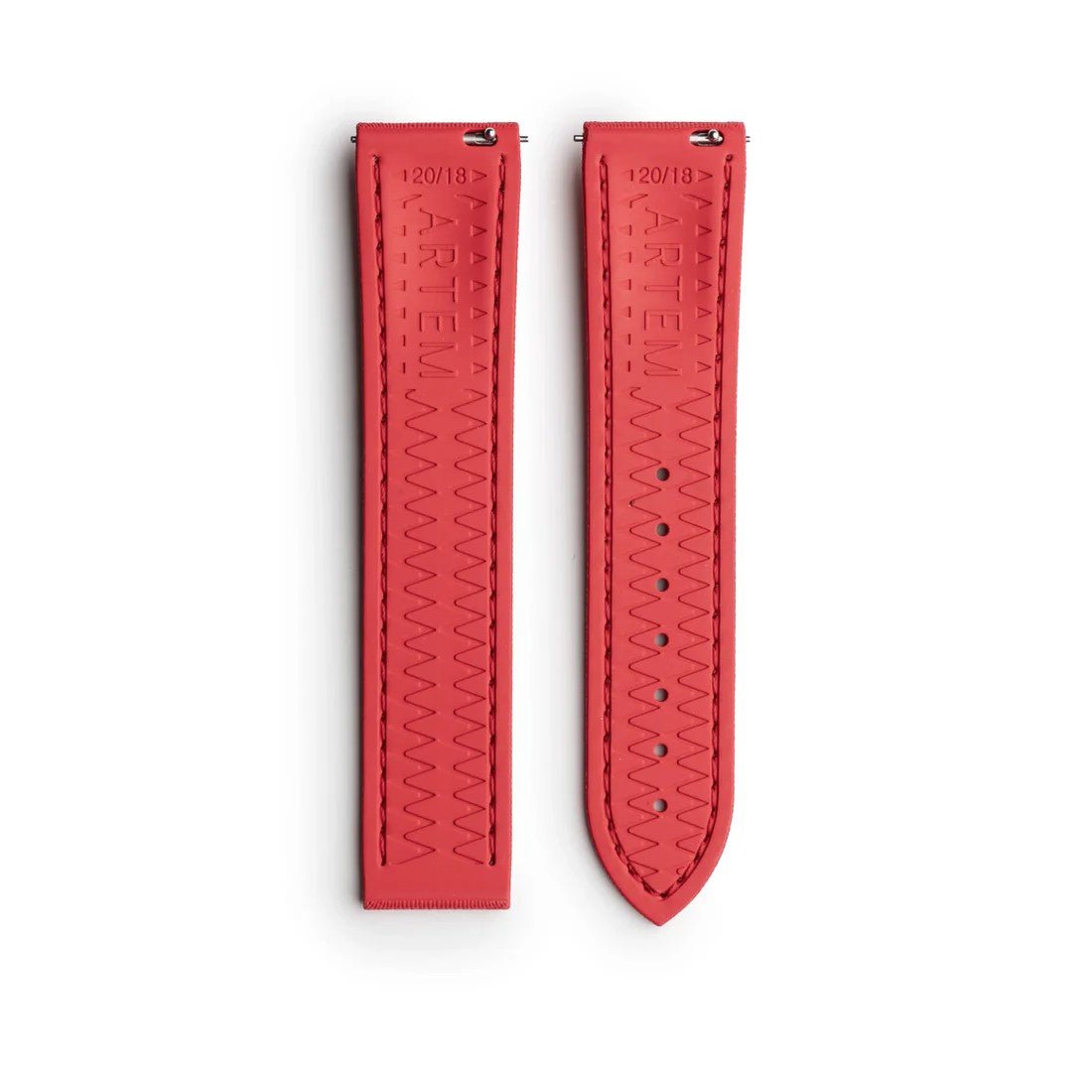 Artem Loop-Less HydroFlex Blood Moon Red Sailcloth Watch Strap | Holben's