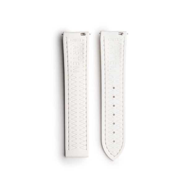 Artem Loop-Less HydroFlex Nova Light White Sailcloth Watch Strap | Holben's