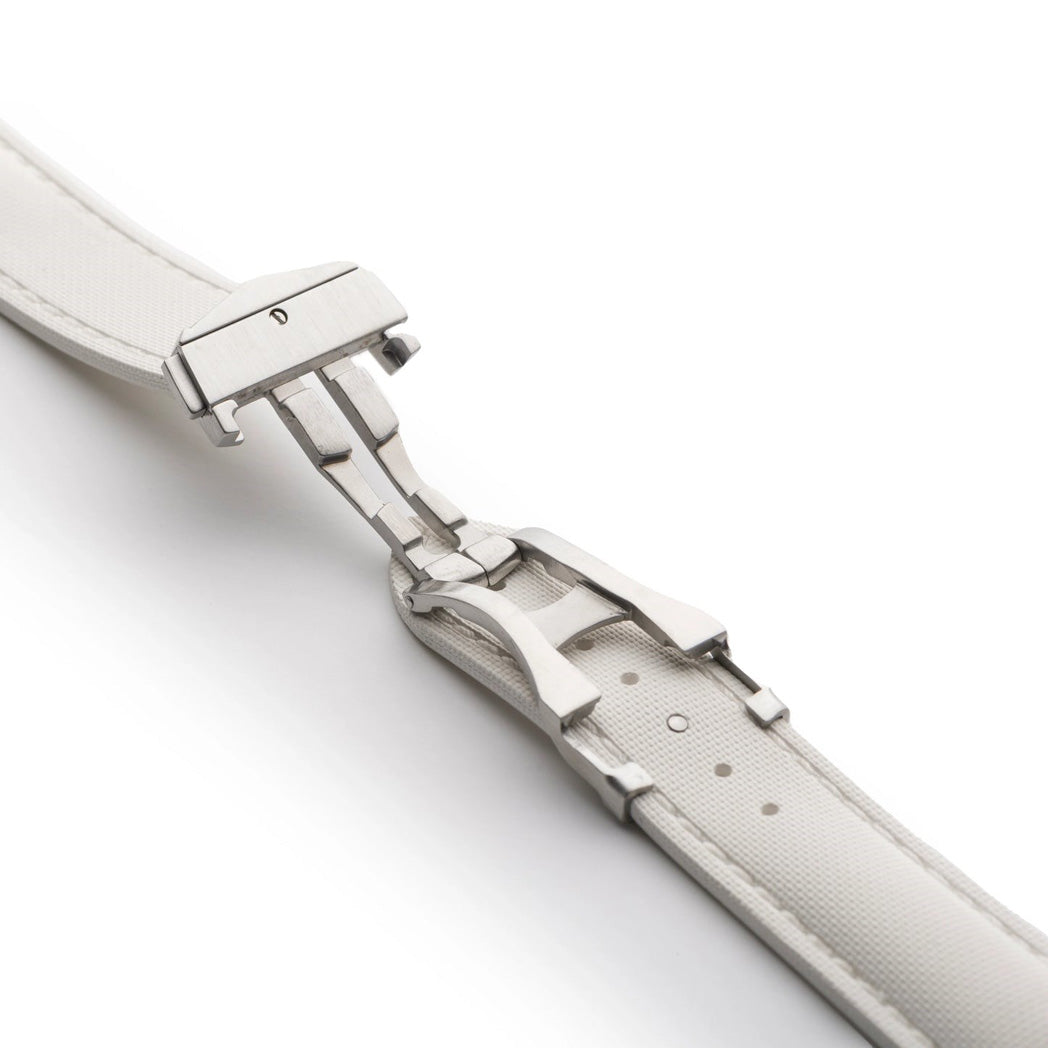 Artem Loop-Less HydroFlex Nova Light White Sailcloth Watch Strap | Holben's