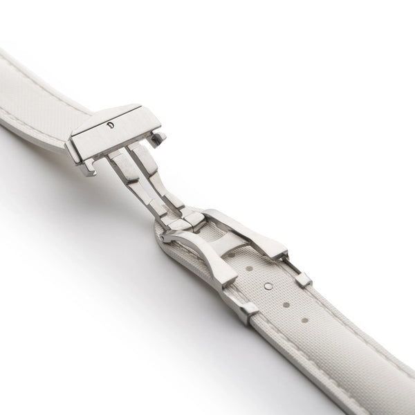 Artem Loop-Less HydroFlex Nova Light White Sailcloth Watch Strap | Holben's
