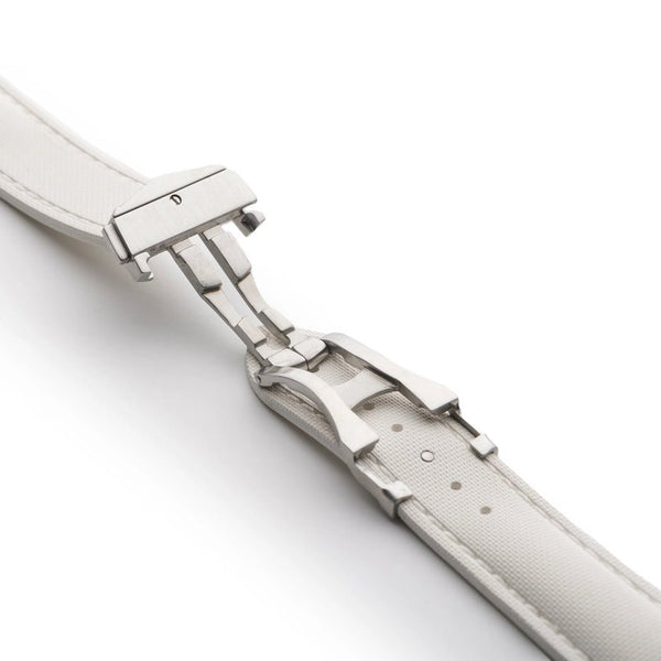 Artem Loop-Less HydroFlex Nova Light White Sailcloth Watch Strap | Holben's