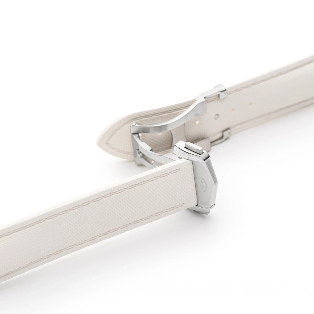 Artem Loop-Less HydroFlex Nova Light White Sailcloth Watch Strap | Holben's