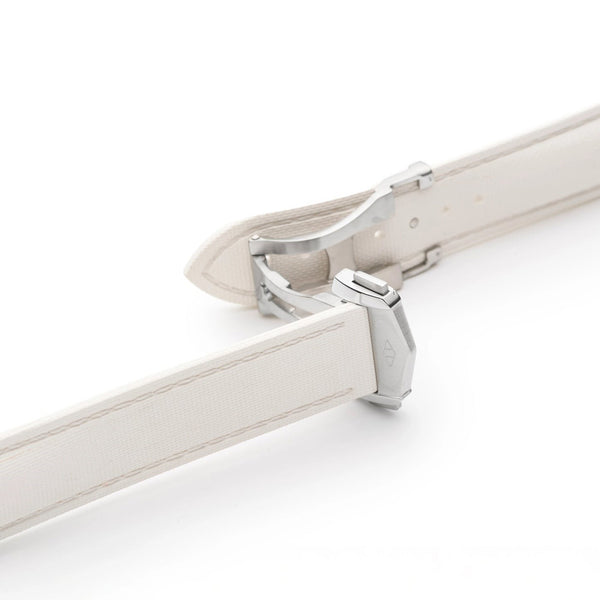 Artem Loop-Less HydroFlex Nova Light White Sailcloth Watch Strap | Holben's