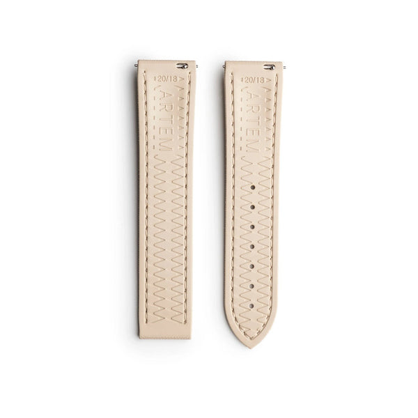 Artem Loop-Less HydroFlex Titan Dune Tan Sailcloth Watch Strap | Holben's