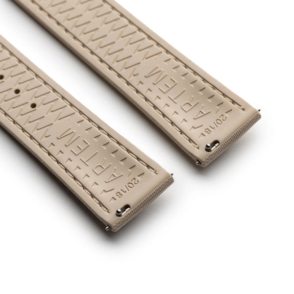 Artem Loop-Less HydroFlex Titan Dune Tan Sailcloth Watch Strap | Holben's