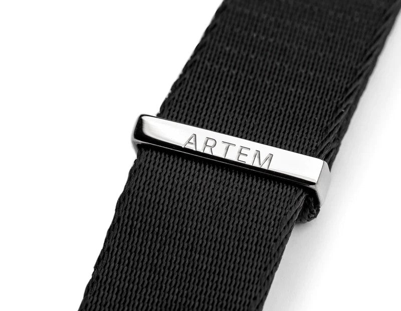 Artem NATO Black Nylon Watch Strap | Holben's