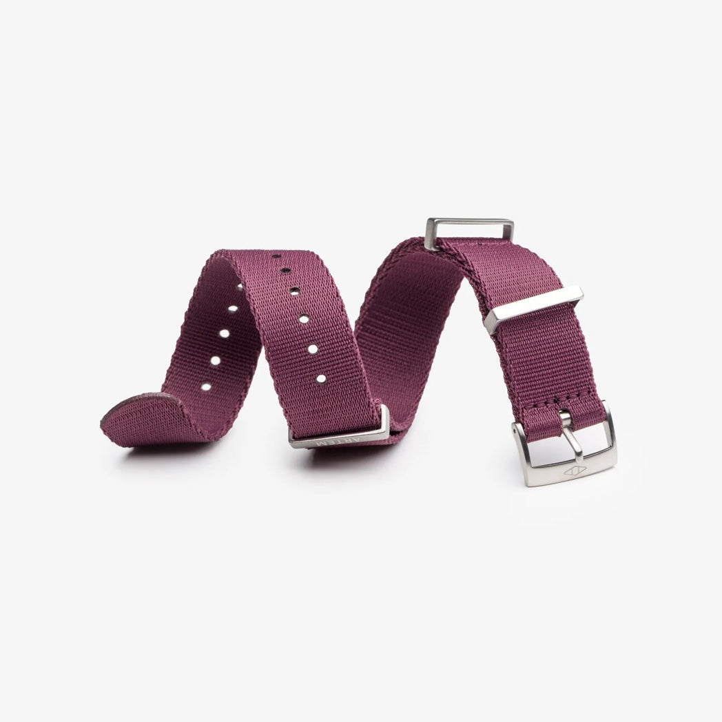 Artem NATO Burgundy Nylon Watch Strap | Holben's