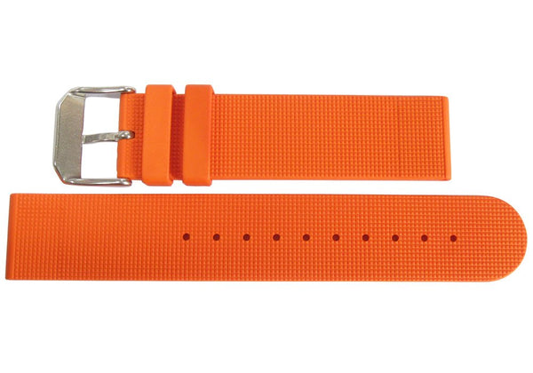 Bonetto Cinturini Rubber Watch Strap 270 Orange-Holben's