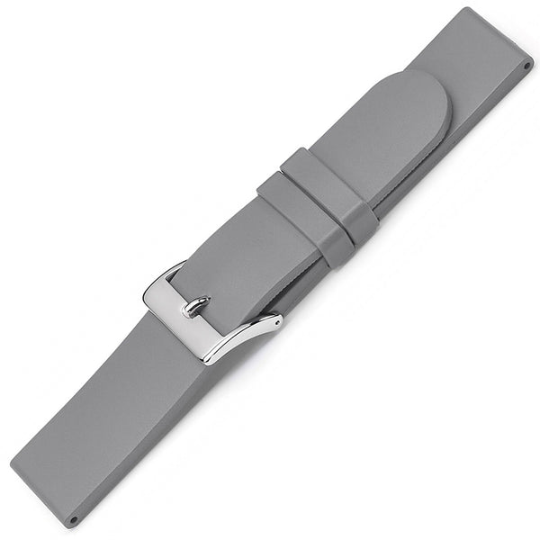 Bonetto Cinturini 270 Light Grey Rubber Watch Strap - Holben's