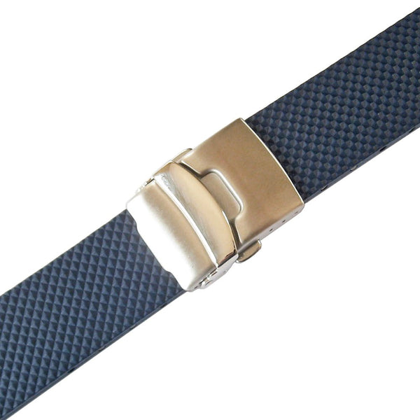 Bonetto Cinturini 300D Blue 294 Rubber Watch Strap - Holben's