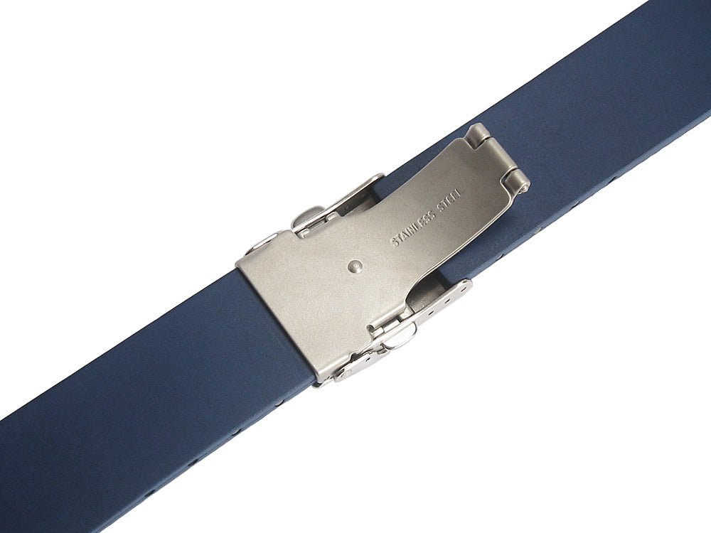 Bonetto Cinturini 300D Blue 294 Rubber Watch Strap - Holben's