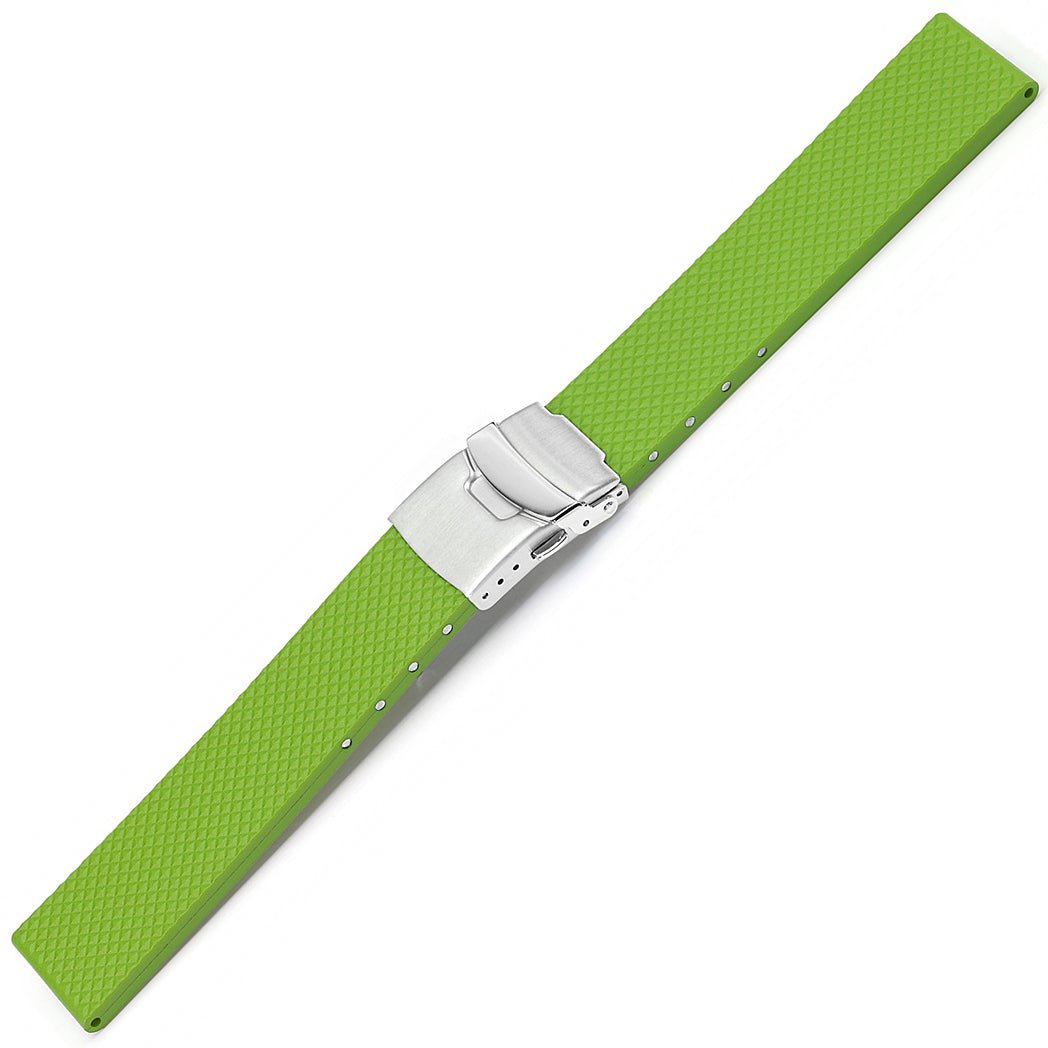 Bonetto Cinturini 300D Green 368 Rubber Watch Strap - Holben's