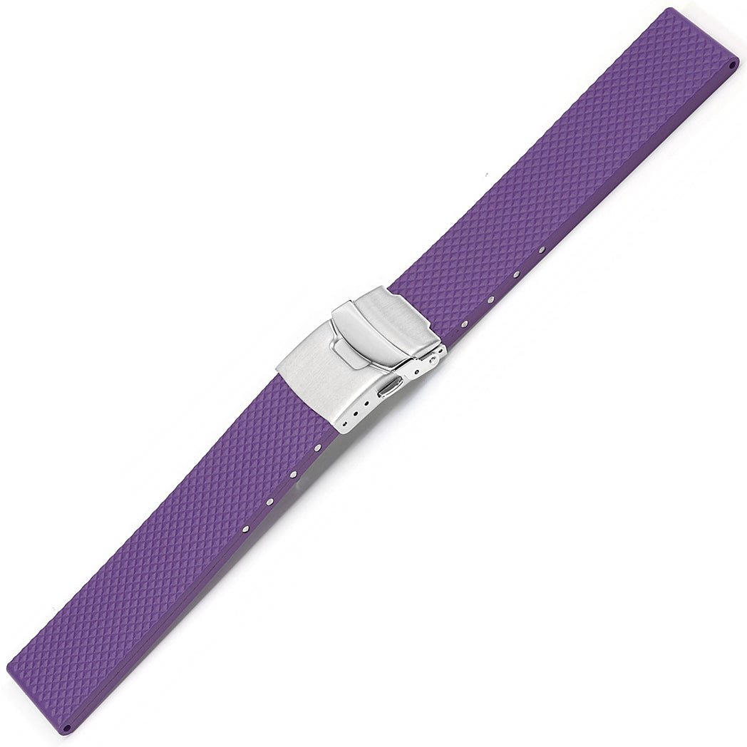 Bonetto Cinturini 300D Purple Rubber Watch Strap - Holben's
