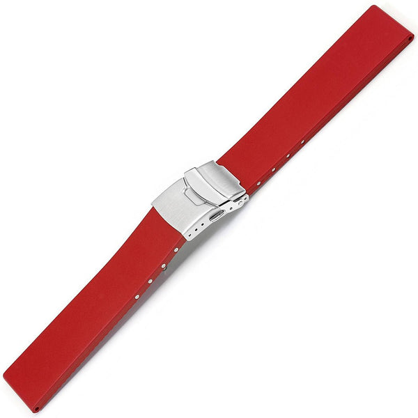 Bonetto Cinturini 300L Red Rubber Watch Strap - Holben's