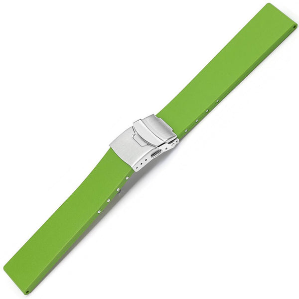 Bonetto Cinturini 300L Green 368 Rubber Watch Strap - Holben's