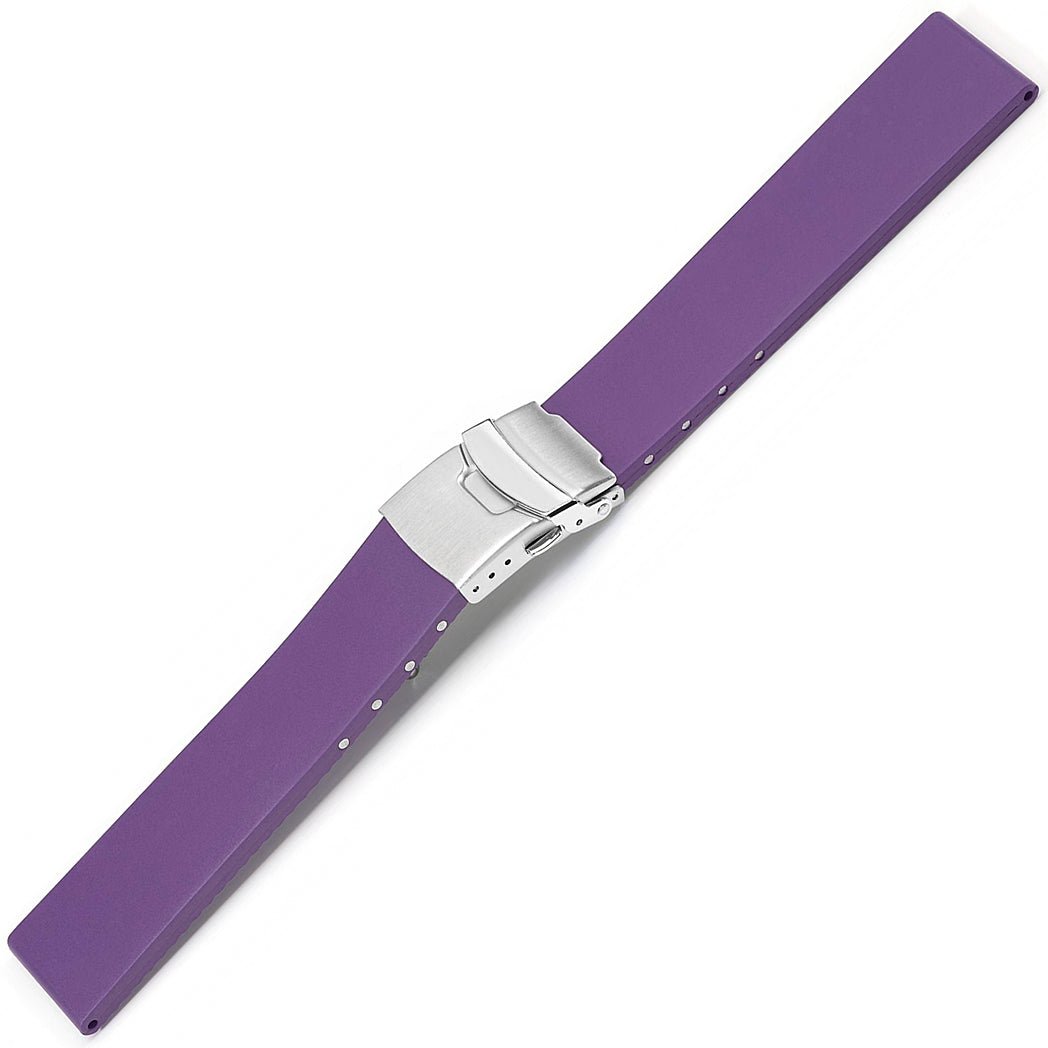 Bonetto Cinturini 300L Purple Rubber Watch Strap - Holben's