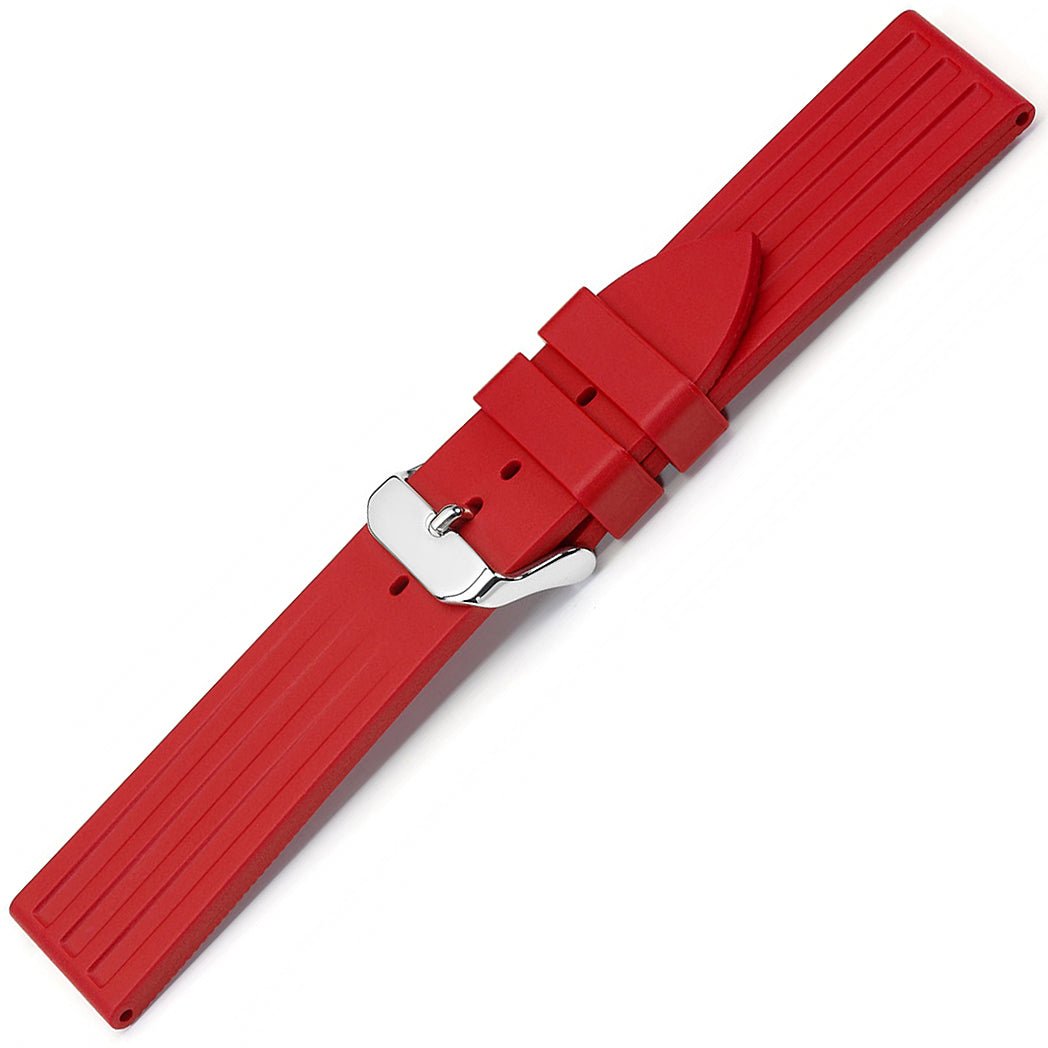 Bonetto Cinturini 314 Red Rubber Watch Strap - Holben's