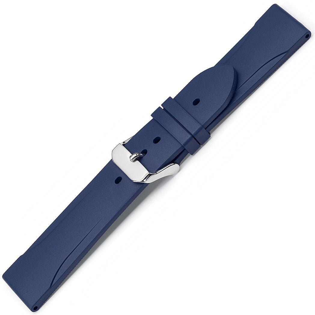 Bonetto Cinturini 315 Blue 294 Rubber Watch Strap - Holben's