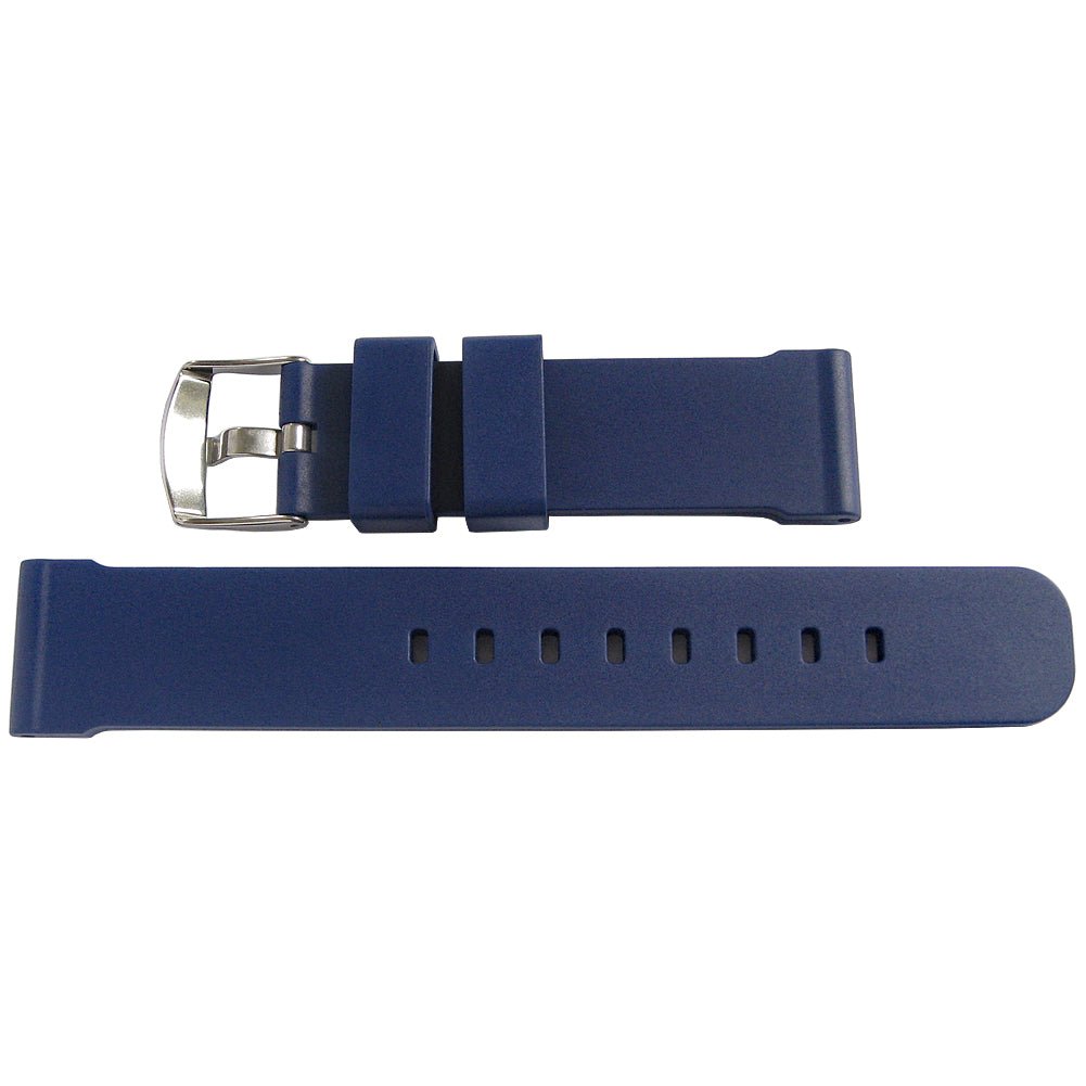 Bonetto Cinturini 317 Blue Rubber Watch Strap - Holben's