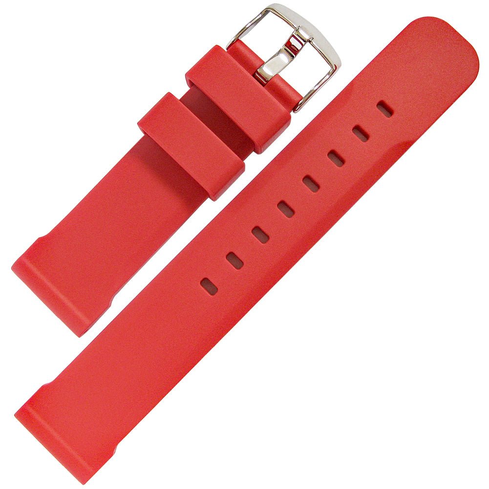 Bonetto Cinturini 317 Red Rubber Watch Strap - Holben's
