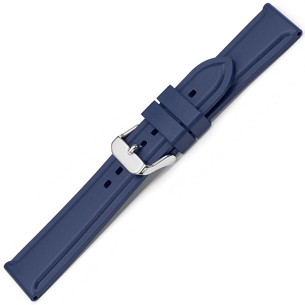 Bonetto Cinturini 326 Blue 294 Rubber Watch Strap - Holben's